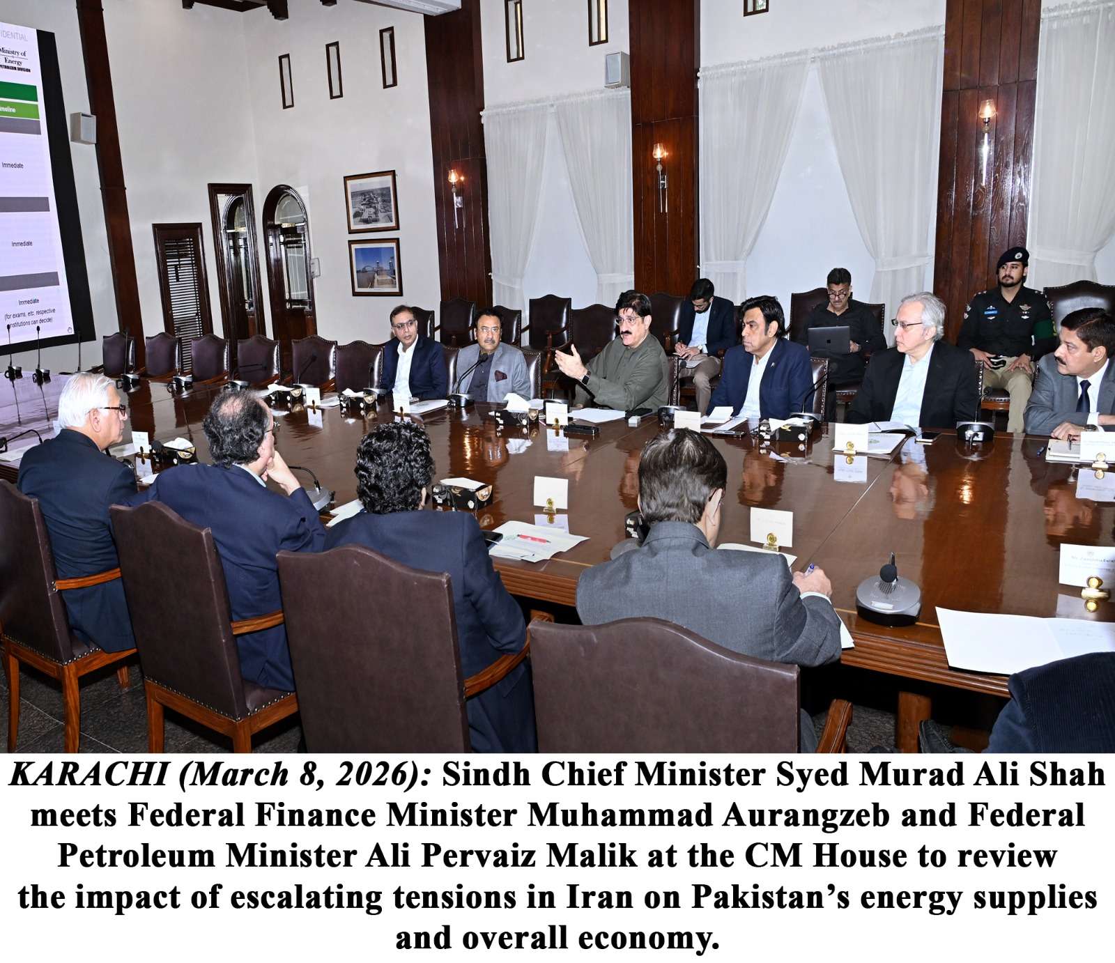 Sindh CM petrol meeting